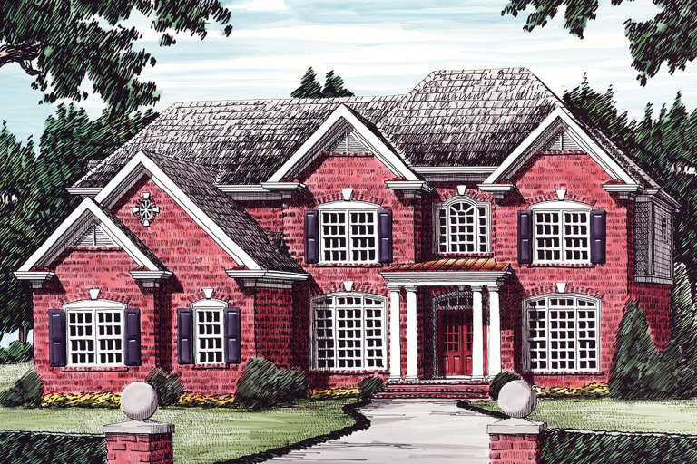 European House Plan #8594-00147 Elevation Photo