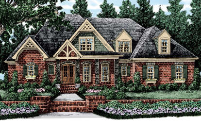 European House Plan #8594-00148 Elevation Photo
