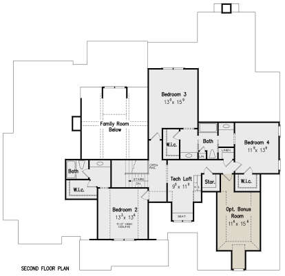 Second Floor for House Plan #8594-00148