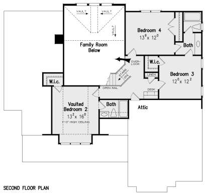 Second Floor for House Plan #8594-00150