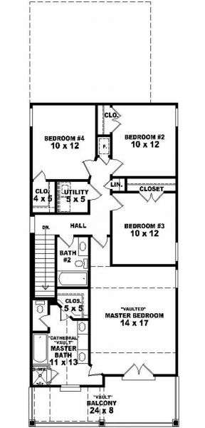 Second Floor for House Plan #053-00050