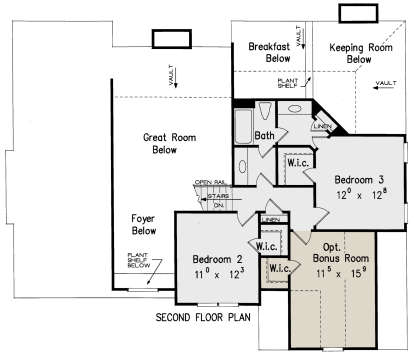 Second Floor for House Plan #8594-00155
