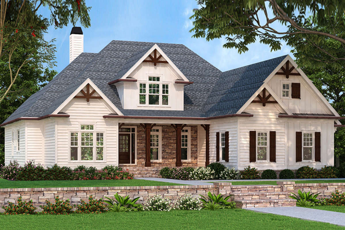 Craftsman Plan  2 400  Square  Feet  3 4 Bedrooms 2 5 