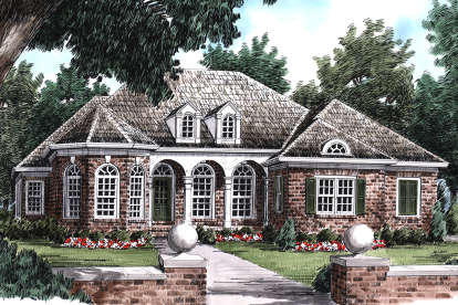 European House Plan #8594-00158 Elevation Photo