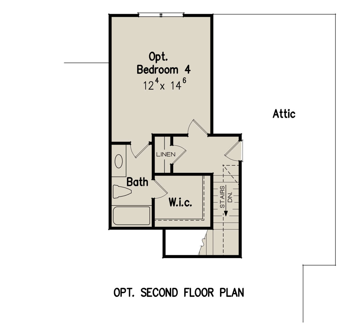 Optional Second Floor for House Plan #8594-00158