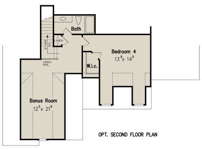 Optional Second Floor for House Plan #8594-00163