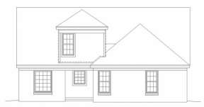 Narrow Lot House Plan #053-00051 Elevation Photo