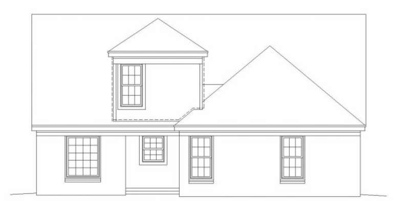 Narrow Lot House Plan #053-00051 Elevation Photo