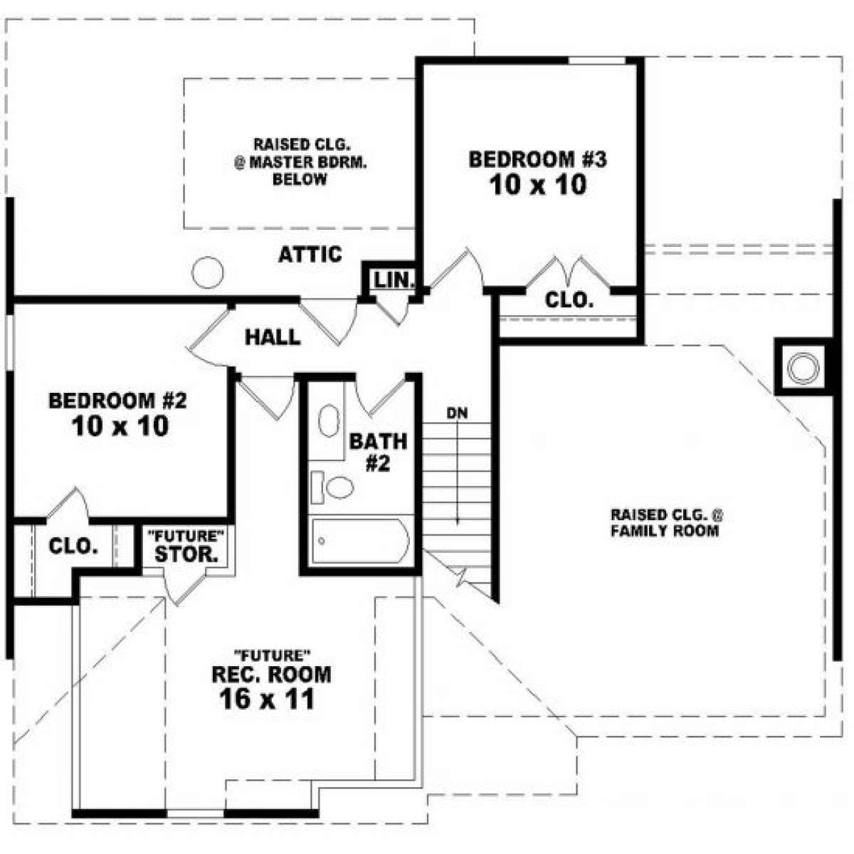 Second Floor for House Plan #053-00051
