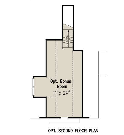 Optional Bonus Room for House Plan #8594-00173
