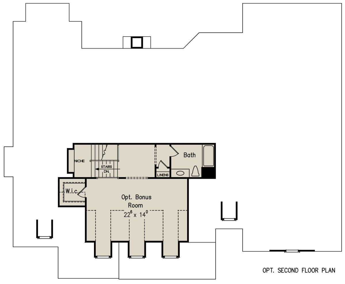 Optional Second Floor for House Plan #8594-00176