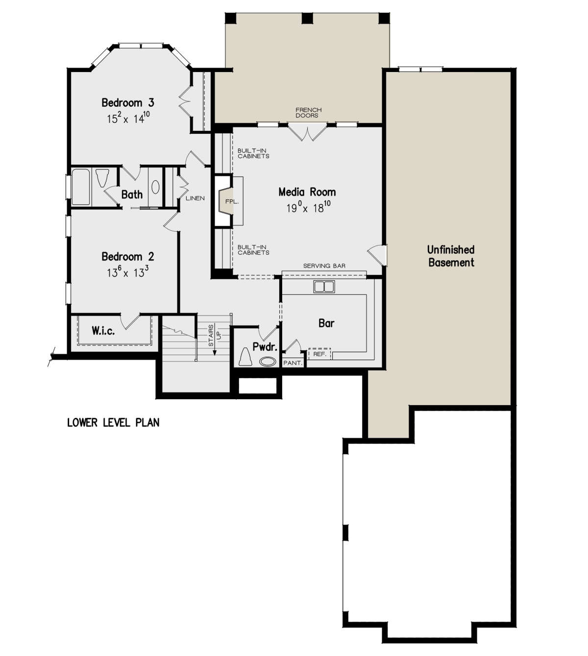 Basement for House Plan #8594-00181