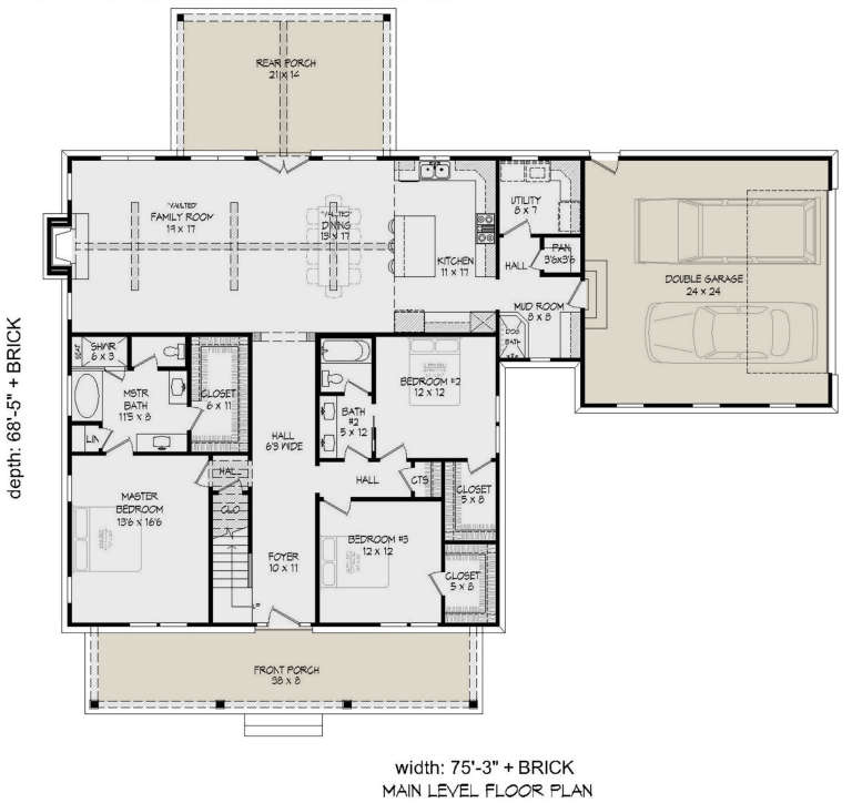House Plan House Plan #20993 Drawing 1
