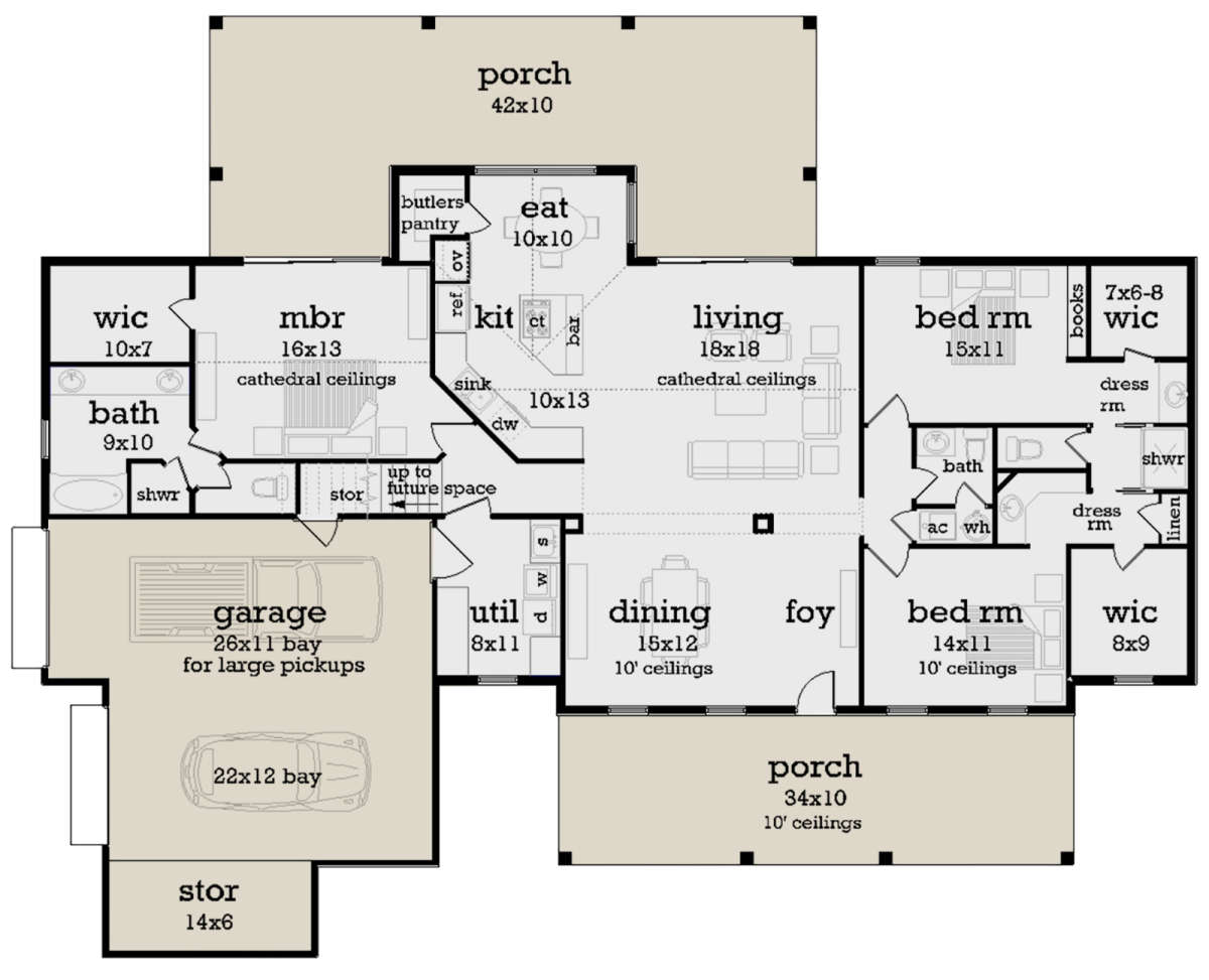 Main Floor for House Plan #048-00268