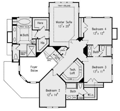 Second Floor for House Plan #8594-00184