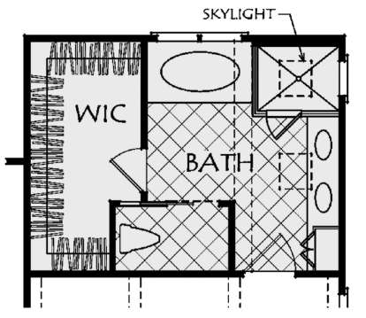 Alternate Master Bathroom for House Plan #8594-00186