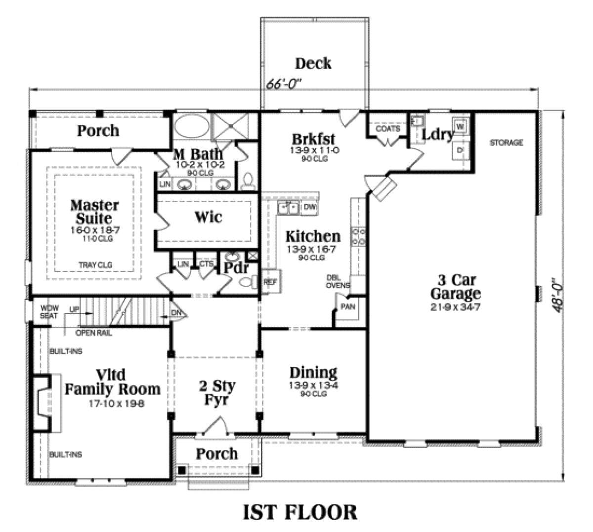 Main Floor for House Plan #009-00005