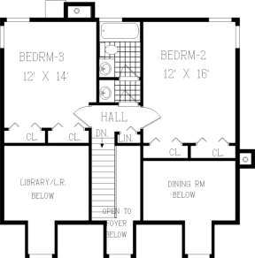 Upper Floor for House Plan #033-00025