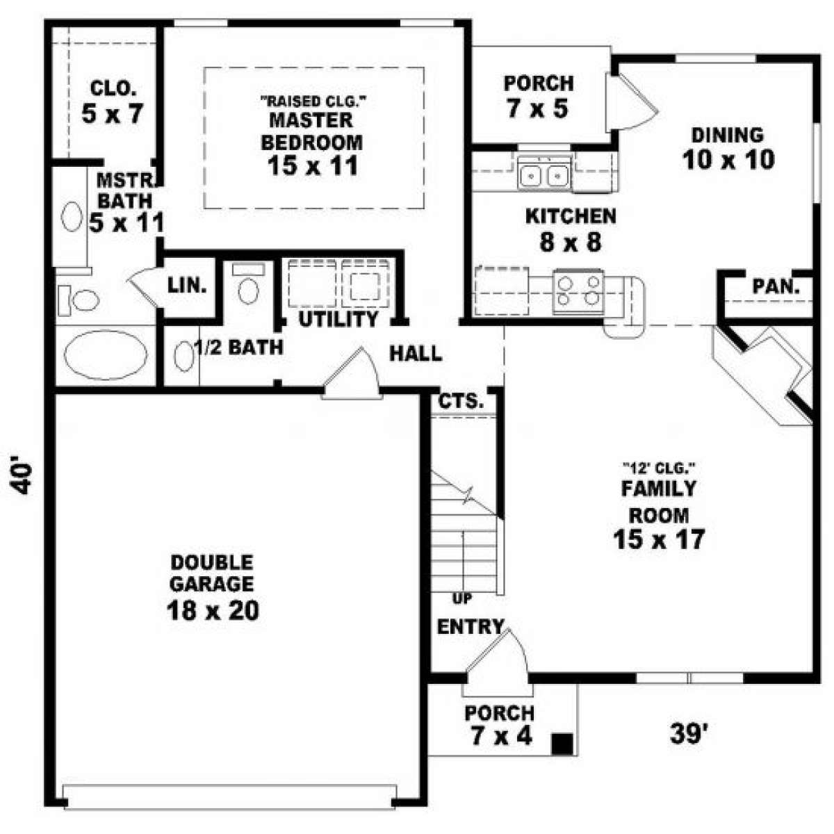 First Floor for House Plan #053-00052