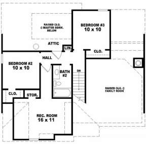Second Floor for House Plan #053-00052