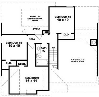 Second Floor for House Plan #053-00052