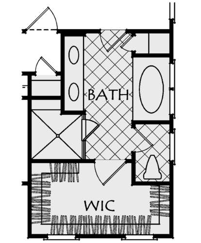 Alternate Master Bathroom for House Plan #8594-00187