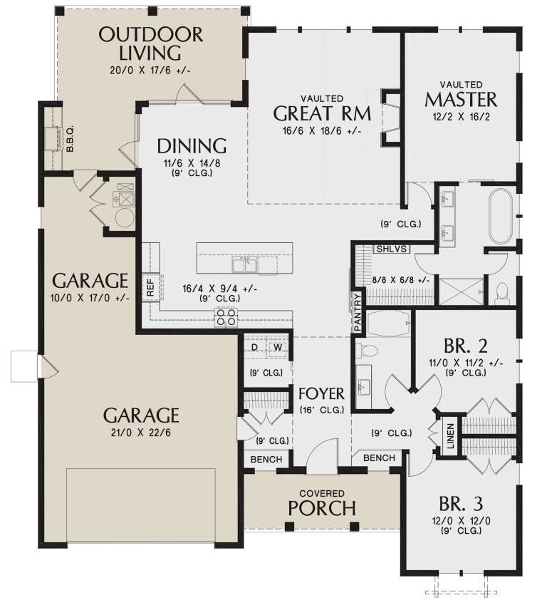 House Plan House Plan #21001 Drawing 1