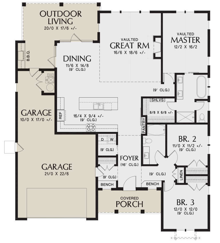 House Plan House Plan #21001 Drawing 1