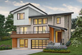 Modern House Plan #2559-00818 Elevation Photo