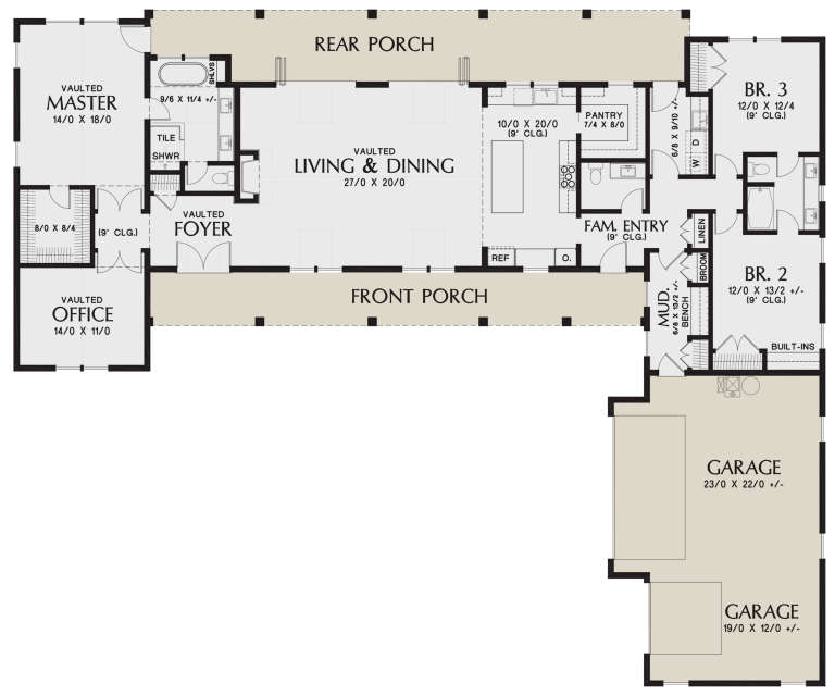 House Plan House Plan #21005 Drawing 1