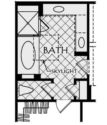 Alternate Master Bathroom for House Plan #8594-00188