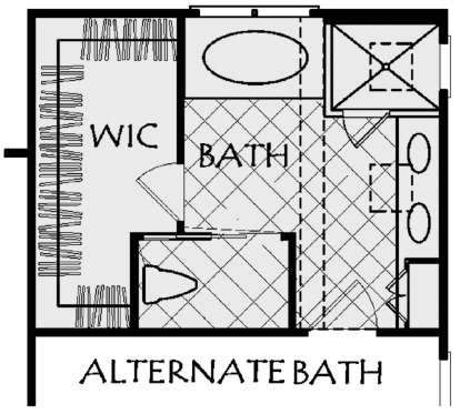 Alternate Master Bathroom for House Plan #8594-00189