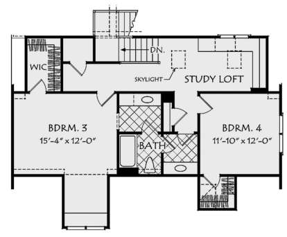 Second Floor for House Plan #8594-00190