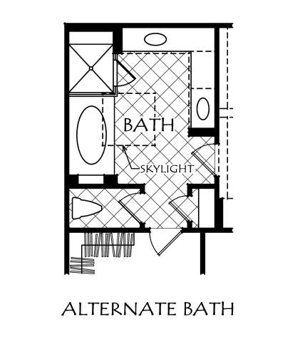 Alternate Master Bathroom for House Plan #8594-00192
