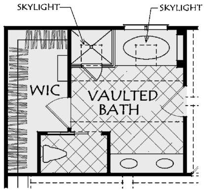 Alternate Master Bathroom for House Plan #8594-00194