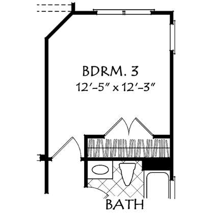 Optional Third Bedroom for House Plan #8594-00195