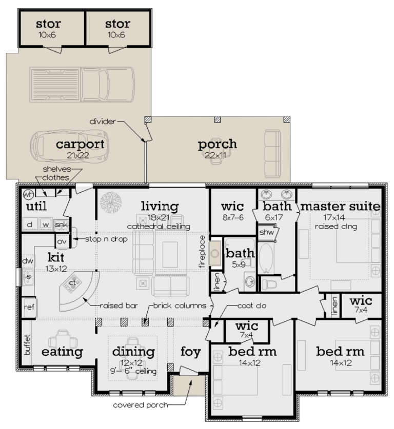 House Plan House Plan #21019 Drawing 1