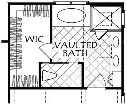 Alternate Master Bathroom for House Plan #8594-00197