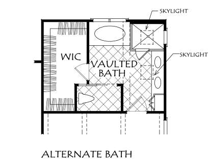 Alternate Master Bathroom for House Plan #8594-00198