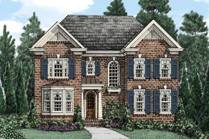 European House Plan #8594-00199 Elevation Photo