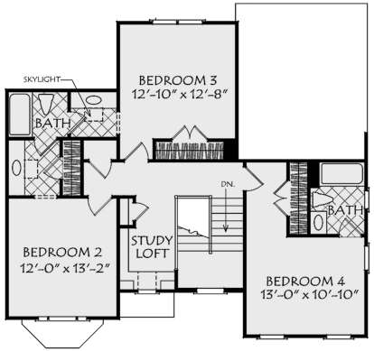 Second Floor for House Plan #8594-00199