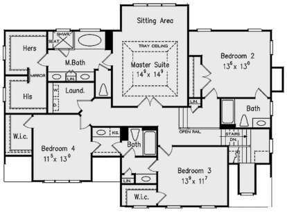 Second Floor for House Plan #8594-00200
