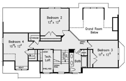 Second Floor for House Plan #8594-00201