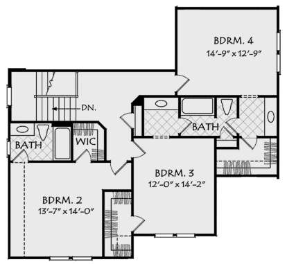 Second Floor for House Plan #8594-00204