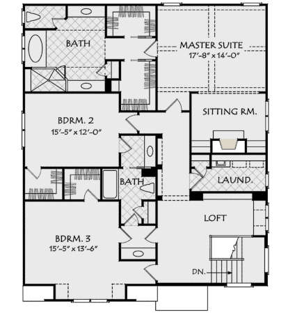 Second Floor for House Plan #8594-00208