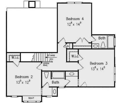 Second Floor for House Plan #8594-00214