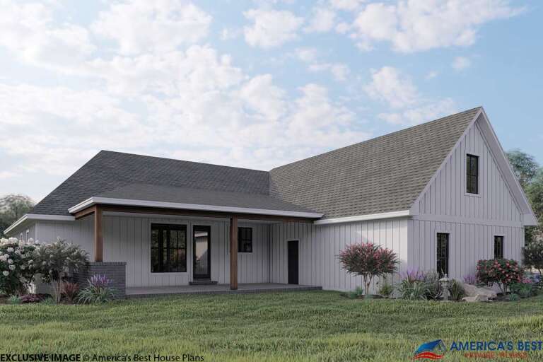 Modern Farmhouse House Plan #041-00190 Elevation Photo
