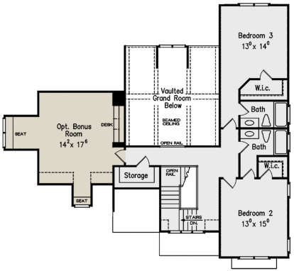 Second Floor for House Plan #8594-00219