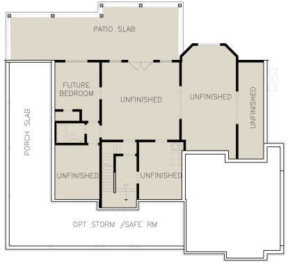 Basement for House Plan #699-00132