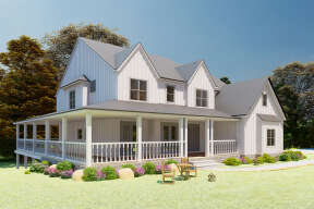 Modern Farmhouse House Plan #699-00133 Elevation Photo